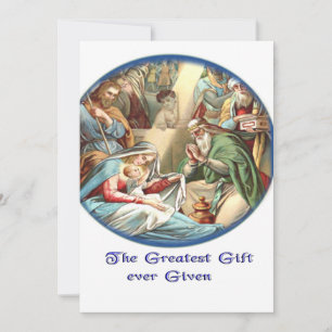 Cartes Pour Fêtes Annuelles Mère Marie et bébé Jésus