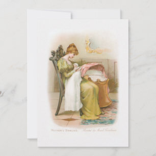 Cartes Pour Fêtes Annuelles Mère vintage et bébé