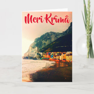 Cartes Pour Fêtes Annuelles Meri Krî(Joyeux Noël à Llanito)