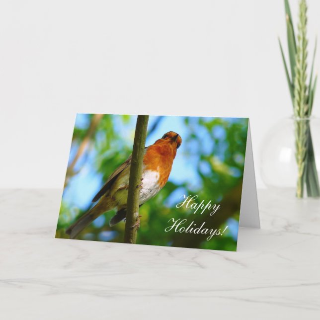 CARTES POUR FÊTES ANNUELLES MERLES DE NOËL (Devant)
