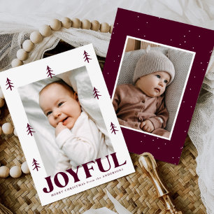 Cartes Pour Fêtes Annuelles Merlot Arbres Joyeux 2 Photo