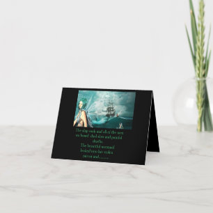 Cartes Pour Fêtes Annuelles Mermaid et l'histoire d'Halloween du navire