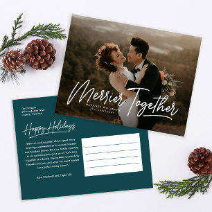 Cartes Pour Fêtes Annuelles Merrier Ensemble Calligraphie