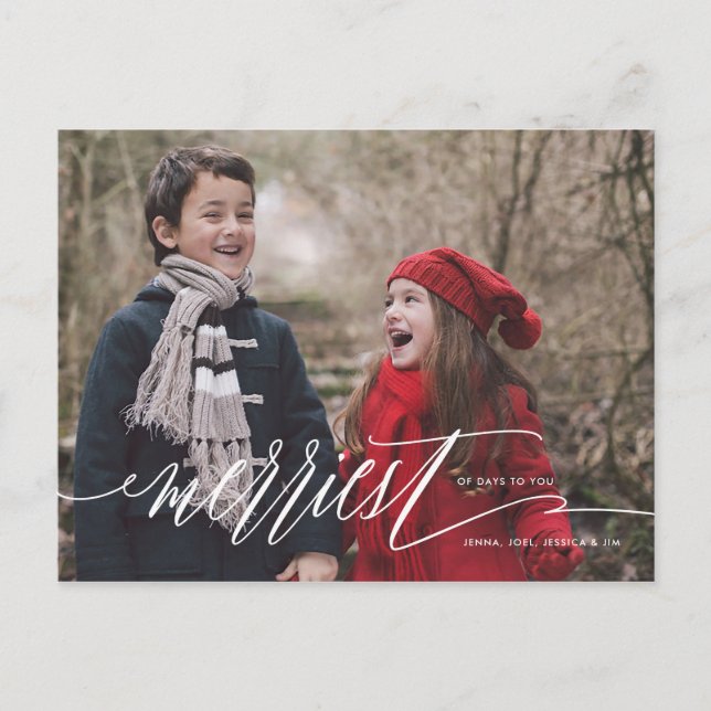 Cartes Pour Fêtes Annuelles Merriest of Days (Devant)