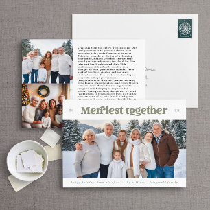 Cartes Pour Fêtes Annuelles Merriest Together photo horizontale