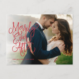 Cartes Pour Fêtes Annuelles Merrily Ever After Photo de vacances complet Mer