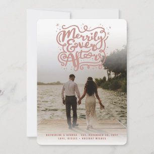 Cartes Pour Fêtes Annuelles Merrily Ever Après Knot & Sparkles Photo Mariage