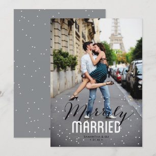 Cartes Pour Fêtes Annuelles Merrily Marié Couple Holiday