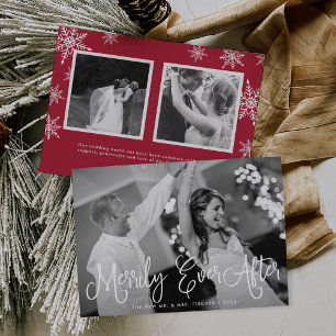 Cartes Pour Fêtes Annuelles Merring Ever After Holiday Card avec message arriè