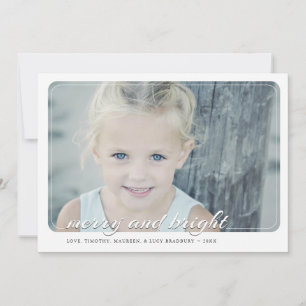 Cartes Pour Fêtes Annuelles Merry and Bright   Holiday Photo Card