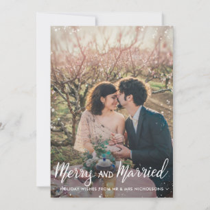 Cartes Pour Fêtes Annuelles Merry And Maried First Couple Christmas Photo