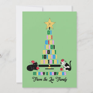 CARTES POUR FÊTES ANNUELLES MERRY BINARY CHRISTMAS