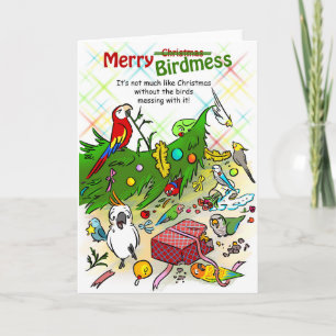 Cartes Pour Fêtes Annuelles Merry Birdmess