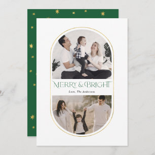 Cartes Pour Fêtes Annuelles Merry & Bright Simple Arche photos de famille de N