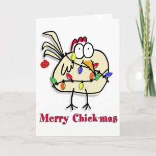 Cartes Pour Fêtes Annuelles Merry Chick.mas Fun