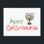 Cartes Pour Fêtes Annuelles Merry Chrismanukah - Noël Chanukah Menorah<br><div class="desc">La façon parfaite de célébrer Noël et Hanouka en même temps. Joyeux Noël   Joyeux Chanukah = Joyeux Chrismanukah,  avec Sucre de canne bougies Menorah.</div>