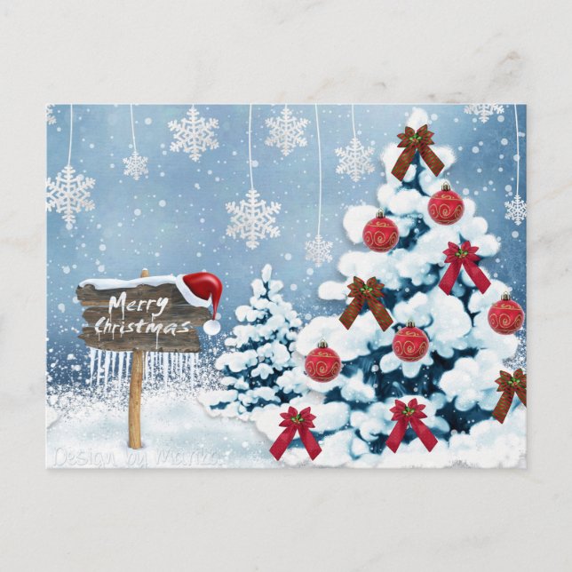 Cartes Pour Fêtes Annuelles Merry Chrismas (Devant)