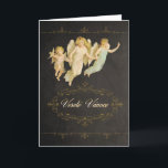 Cartes Pour Fêtes Annuelles Merry Christmas à Czech, Veselé vánoce<br><div class="desc">Translation "Merry Christmas" à Czech. This stylish and trendy (Chalkboard effect) Christmas card feobjets vintage angels (courtesy Graphicfairy) on a vintage inspecred grungy chalkboard with eroded text and swirls. Tu peux avoir un texte inside card. Custom requests welcome.</div>