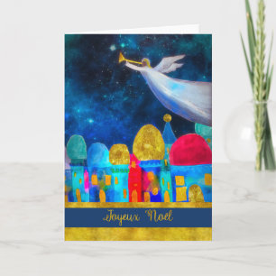 Cartes Pour Fêtes Annuelles Merry Christmas à French, Joyeux Noël, Angel