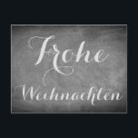 Cartes Pour Fêtes Annuelles Merry Christmas à German Chalkboard Typografy<br><div class="desc">Merry Christmas wish in German Language "Joyeux Noël",  Handwriting Typografy Chalks Chalkboard Blackboard Black And White Holidays Season Custom Happy Holidays Christmas Card,  you can easily add the receiver's name and address "if you prefer to add this at home just delete the text"</div>