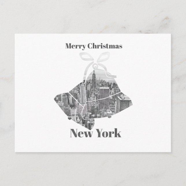 Cartes Pour Fêtes Annuelles Merry Christmas Bell New York (Devant)