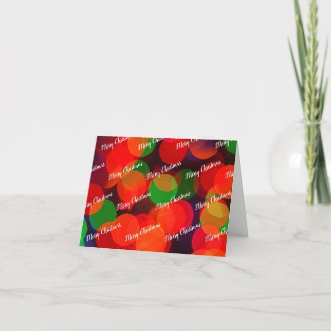Cartes Pour Fêtes Annuelles Merry Christmas Bokeh (Devant)