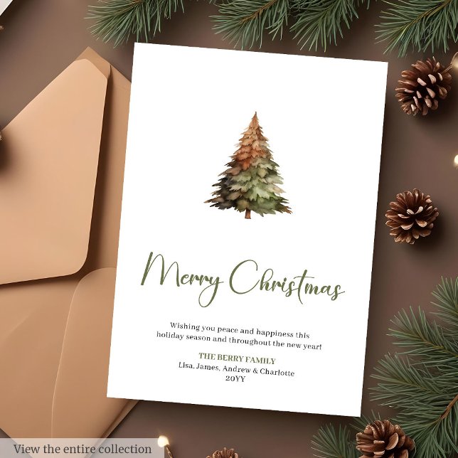 Cartes Pour Fêtes Annuelles Merry Christmas Botanical Printable Christmas Card (Merry Christmas Botanical Printable Christmas Card

)