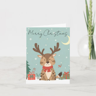 Cartes Pour Fêtes Annuelles Merry Christmas Cute Reindeer Christmas Card