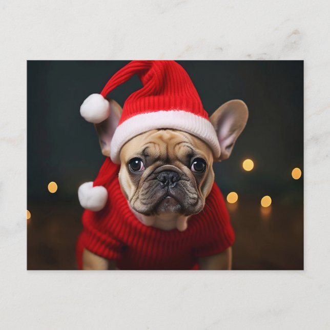 Cartes Pour Fêtes Annuelles Merry Christmas French Bulldog (Devant)
