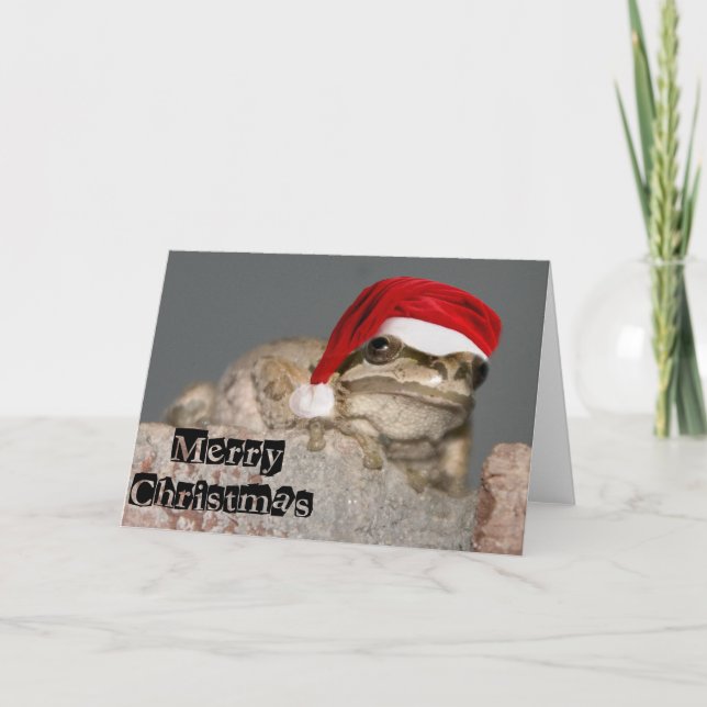 Cartes Pour Fêtes Annuelles Merry Christmas Frog (Devant)