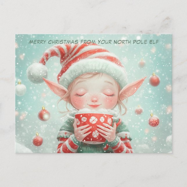 Cartes Pour Fêtes Annuelles Merry Christmas from Your North Pole Elf | Cute (Devant)