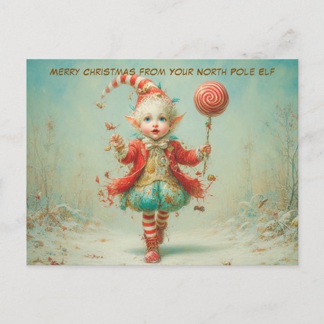 Cartes Pour Fêtes Annuelles Merry Christmas from Your North Pole Elf | Cute (Devant)