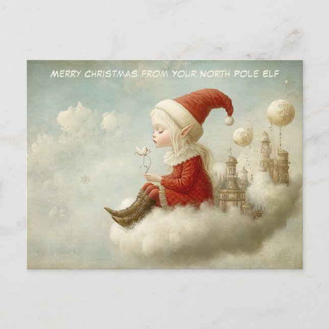 Cartes Pour Fêtes Annuelles Merry Christmas from Your North Pole Elf | Cute (Devant)