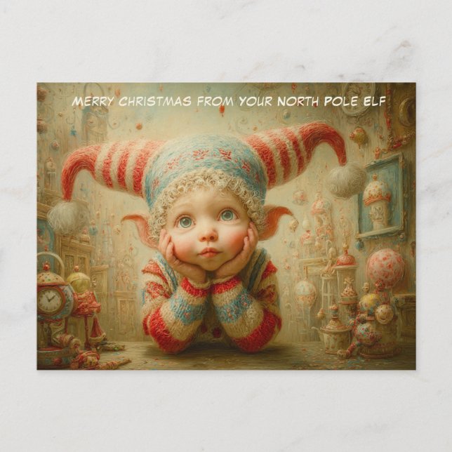 Cartes Pour Fêtes Annuelles Merry Christmas from Your North Pole Elf | Cute (Devant)