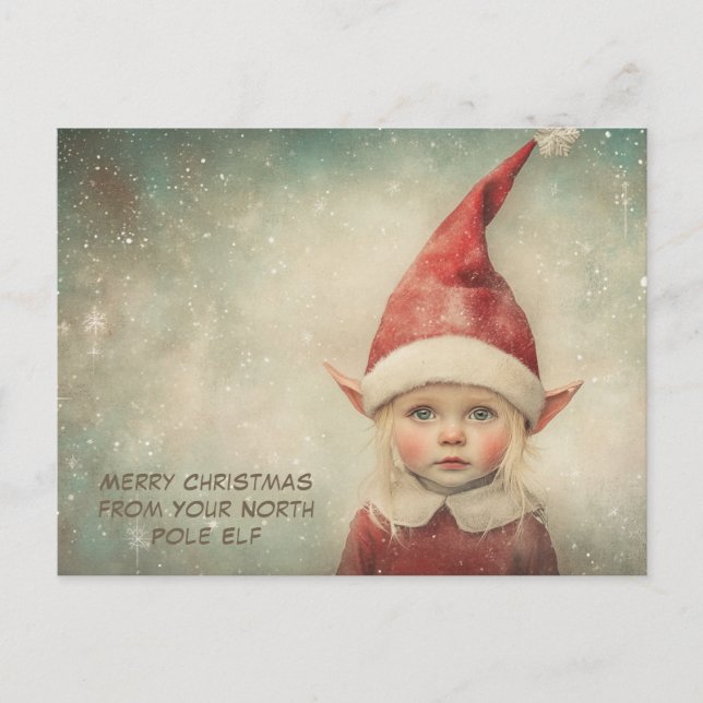 Cartes Pour Fêtes Annuelles Merry Christmas from Your North Pole Elf | Cute (Devant)