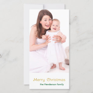 Cartes Pour Fêtes Annuelles Merry Christmas Golden Sparkle