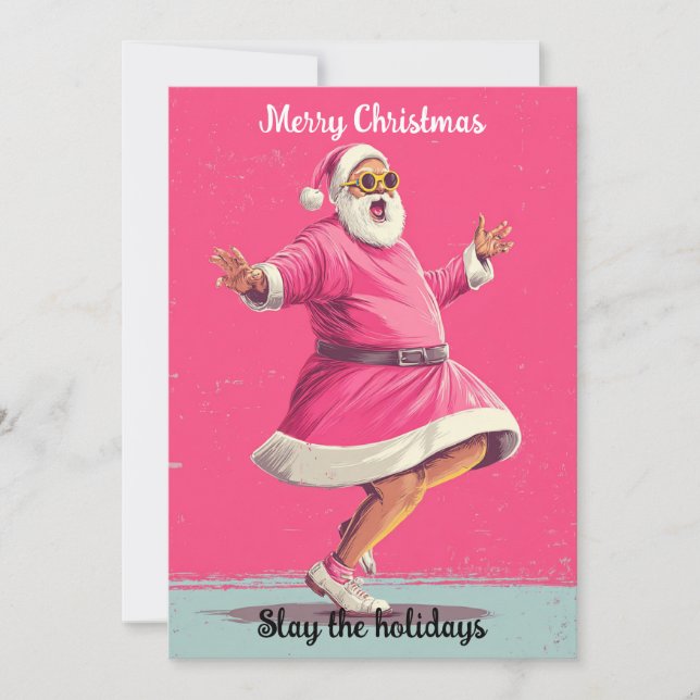 Cartes Pour Fêtes Annuelles Merry Christmas Humor Santa | Holidays greeting  (Devant)