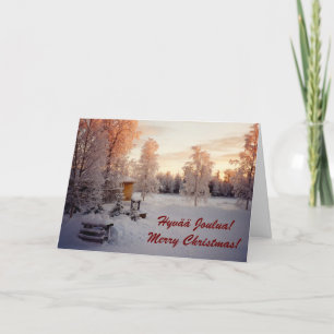 Cartes Pour Fêtes Annuelles Merry Christmas ! Hyvää Joulua !
