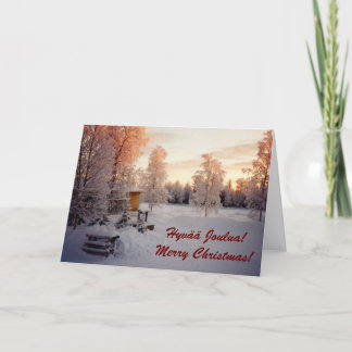 Cartes Pour Fêtes Annuelles Merry Christmas ! Hyvää Joulua !