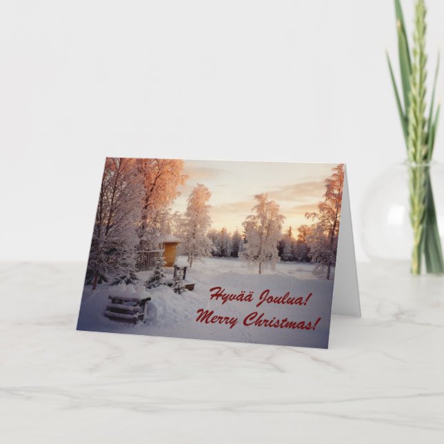 Cartes Pour Fêtes Annuelles Merry Christmas ! Hyvää Joulua ! (Devant)