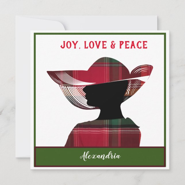 Cartes Pour Fêtes Annuelles Merry Christmas Joy Love Peace Personalize (Devant)
