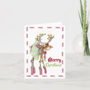 Cartes Pour Fêtes Annuelles Merry Christmas - Laced-Up Ballerina