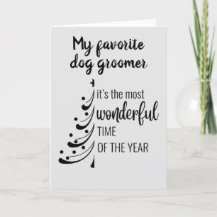 CARTES POUR FÊTES ANNUELLES MERRY CHRISTMAS **LE MEILLEUR GROOME DE CHIENS"