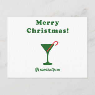 Cartes Pour Fêtes Annuelles Merry Christmas Martini with Candy Cane