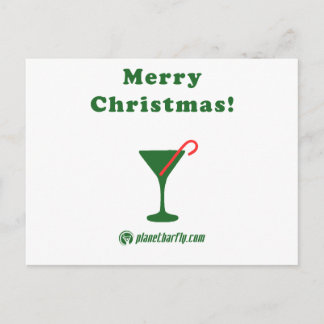 Cartes Pour Fêtes Annuelles Merry Christmas Martini with Candy Cane