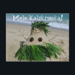 Cartes Pour Fêtes Annuelles Merry Christmas/ Mele Kalikimaka Snowman Sandman<br><div class="desc">Merry Christmas/ Mele Kalikimaka Snowman Sandman</div>