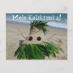 Cartes Pour Fêtes Annuelles Merry Christmas/ Mele Kalikimaka Snowman Sandman