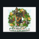 Cartes Pour Fêtes Annuelles Merry Christmas Min Pin<br><div class="desc">Célébrez Noël avec l'une de vos races préférées de chiens ! Fabrique une grande farce de bas pour la famille et les amis!</div>