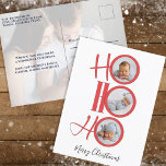 Cartes Pour Fêtes Annuelles Merry Christmas Modern Santa Cute Typografy<br><div class="desc">This design feobjets a whimsical cute merry modern simple cute script, 4 four picture photo collages, minimalist hohoho Santa typographiy, ho merry Christmas, clean trendy red and green, minima photo phocle multi collage, modern elegent trendy, modern elegant calligraphy scrifont, simple et minimale style, Santa laugh quoted saying. A budget-friendly postcard...</div>