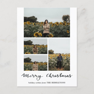 Cartes Pour Fêtes Annuelles Merry Christmas | Modern Script Photo Holiday